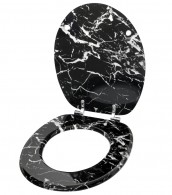 Toilet Seat Marble Black