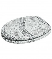 Soft Close Toilet Seat Mosaic World Grey