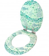 Toilet Seat Mosaic World Green