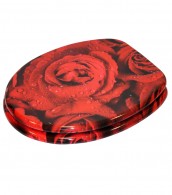 Toilet Seat Red Rose