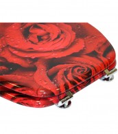 Toilet Seat Red Rose