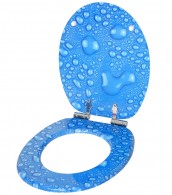 3 Piece Bathroom Set Water Pearls Blue