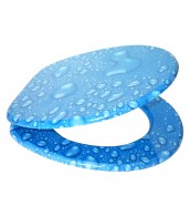 Soft Close Toilet Seat Water Pearls Blue