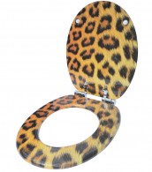 WC-Sitz mit Absenkautomatik Leopardenfell