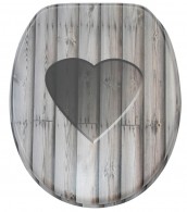 Soft Close Toilet Seat Wooden Heart